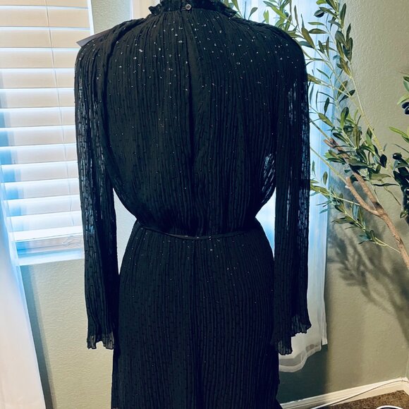 French Connection Womens Black Pleated Above Knee Shift Dress (NWT) - Picture 6 of 9